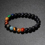Galaxy Planet Bracelet Natural Stone Beads Couple Jewelry