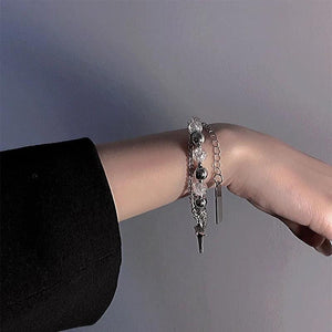 Y2k Ice Split Beaded Bracelets for Women Charm Bracelet