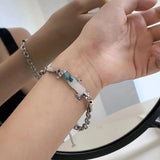 Y2k Ice Split Beaded Bracelets for Women Charm Bracelet