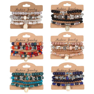 Bohemian Multicolor Crystal Beads Bracelet For Women