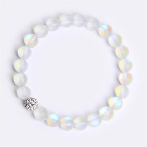 Moonstone Beaded Bracelet Chakra Crystal Bracelets Crown Charm Set