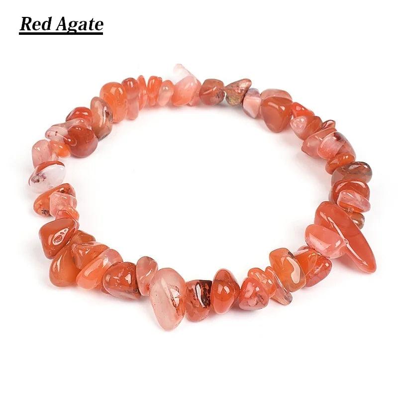 Natural Stone Bracelet Quartz Fluorite Amethyst Tiger Eye Gem Bracelet