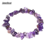 Natural Stone Bracelet Quartz Fluorite Amethyst Tiger Eye Gem Bracelet