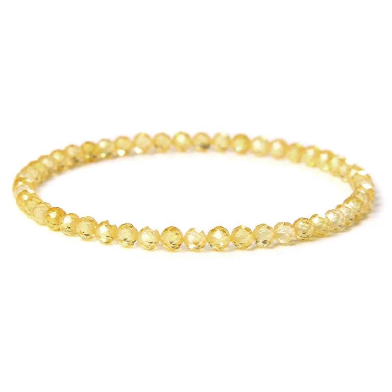 Small Tiger Eye Quartz Crystal Bracelet - Yoga Chakra Jewelry