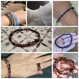 Small Tiger Eye Quartz Crystal Bracelet - Yoga Chakra Jewelry