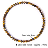 Small Tiger Eye Quartz Crystal Bracelet - Yoga Chakra Jewelry