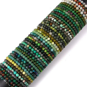 6MM Green Stone Cat Eye Prehnite Agate Bracelet