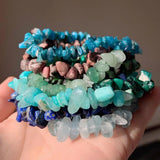 Reiki Healing Mineral Stone Bracelet with Crystal Beads