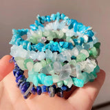 Reiki Healing Mineral Stone Bracelet with Crystal Beads