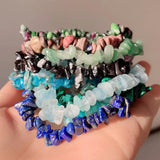 Reiki Healing Mineral Stone Bracelet with Crystal Beads