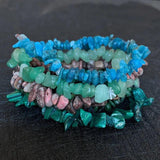 Reiki Healing Mineral Stone Bracelet with Crystal Beads