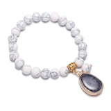 Natural Stone Beads Rose Quartzs Bracelet Amethysts Pendant