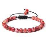 Red 6MM Stone Bracelets Aventurine Pink Quartz Agat Suns