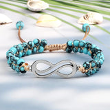 Natural Stone Tree of Life Bracelet 4mm Beaded Adjustable Lucky Jewelry