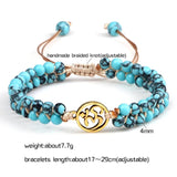 Natural Stone Tree of Life Bracelet 4mm Beaded Adjustable Lucky Jewelry