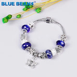 Chakra Beads Bracelet Charms Love Girls Stainless Steel Butterfly Boho