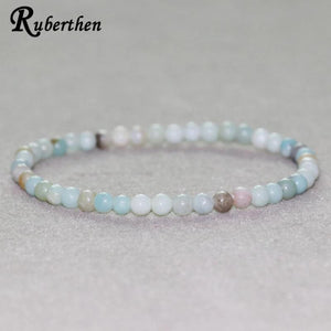 Amazonite Bracelet 4mm Mini Gemstone Yoga Sweethearts Gift Bracelet Drop