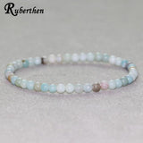 Amazonite Bracelet 4mm Mini Gemstone Yoga Sweethearts Gift Bracelet Drop