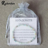 Amazonite Bracelet 4mm Mini Gemstone Yoga Sweethearts Gift Bracelet Drop