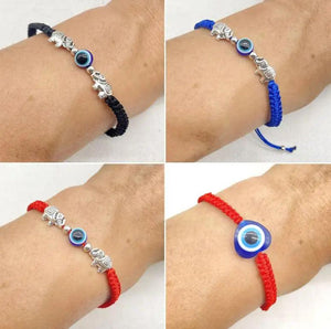 Red String Bracelet Evil Eye Elephant Charm Bracelets Hand Woven Jewelry