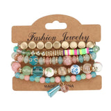 Bohemian Crystal Pendant Beads Bracelet for Women