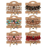 Bohemian Women Multicolor Beads Eyes Palm Heart Wing Charm Bracelets