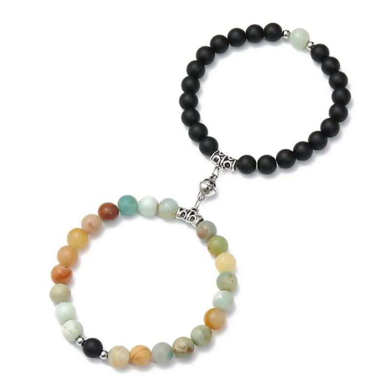 CSJA Magnet Attraction Couple Paired Bracelet for Lover Crystal Bracelets