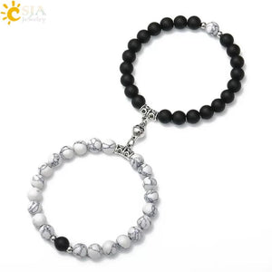 CSJA Magnet Attraction Couple Paired Bracelet for Lover Crystal Bracelets