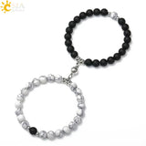 CSJA Magnet Attraction Couple Paired Bracelet for Lover Crystal Bracelets