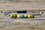 Malachite Pyrite Green Aventurine Citrine Bracelet