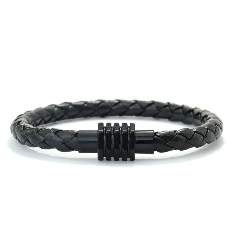 6mm PU Leather Bracelet Bangle Charms Magnetic Braclet Men Women