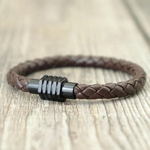 6mm PU Leather Bracelet Bangle Charms Magnetic Braclet Men Women