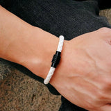 6mm PU Leather Bracelet Bangle Charms Magnetic Braclet Men Women