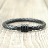 6mm PU Leather Bracelet Bangle Charms Magnetic Braclet Men Women