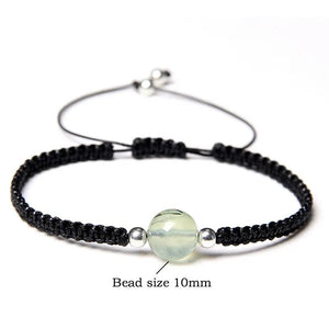 Natural Stone Charm Bracelet Quartz Crystal Cuff Leather Chain Bangle