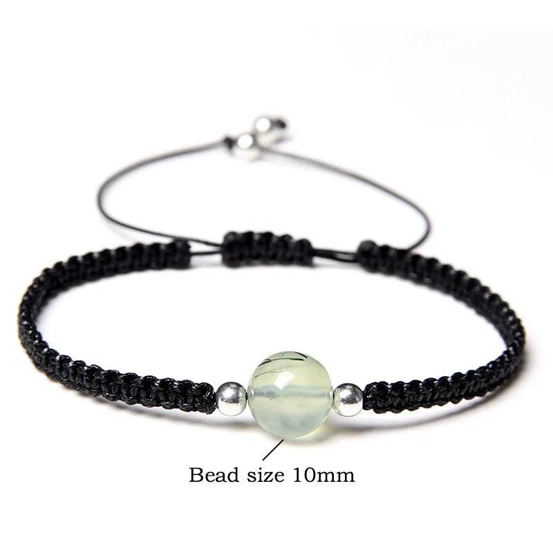 Natural Stone Charm Bracelet Quartz Crystal Cuff Leather Chain Bangle