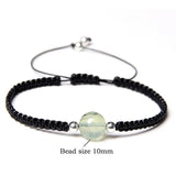 Natural Stone Charm Bracelet Quartz Crystal Cuff Leather Chain Bangle