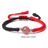 Natural Stone Charm Bracelet Quartz Crystal Cuff Leather Chain Bangle