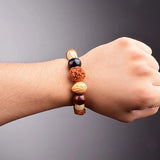 Classic 18 Type Rudraksha Beads Men Bracelet
