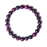 Purple Stone Beaded Stretch Bracelet Girl Jewelry
