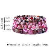 Stone Beaded Bracelets Fire Agates Striped Agates Bohemia Men Women Jewelry