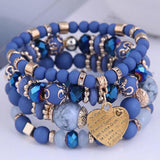 Bohemian Crystal Beads Strand Bracelet Women Ethnic Tree Of Life Charm Wrap