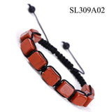 Natural Stone Bracelet 7 Chakras Adjustable Woven Friendship Jewelry