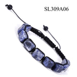 Natural Stone Bracelet 7 Chakras Adjustable Woven Friendship Jewelry