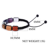 Natural Stone Bracelet 7 Chakras Adjustable Woven Friendship Jewelry