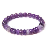 Amethysts Stone Beads Bracelet Quartz Charm Healing Body-purify