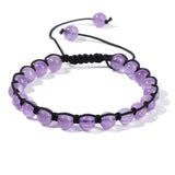 Amethysts Stone Beads Bracelet Quartz Charm Healing Body-purify