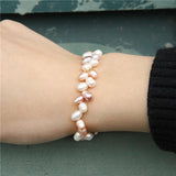 Natural Pink Freshwater Pearl Bracelet for Women