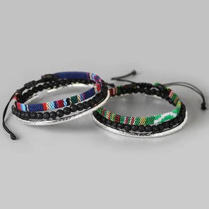 Bohemia Geometric Braided Bracelet Ethnic Bangles Jewelry Gift