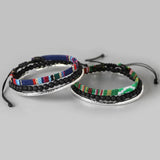 Bohemia Geometric Braided Bracelet Ethnic Bangles Jewelry Gift
